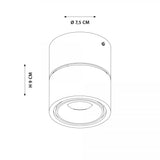 Ole 1 Wit Opbouwspot – Ronde Dimbare LED Plafond- en Wandspot 9,4W Warm Wit