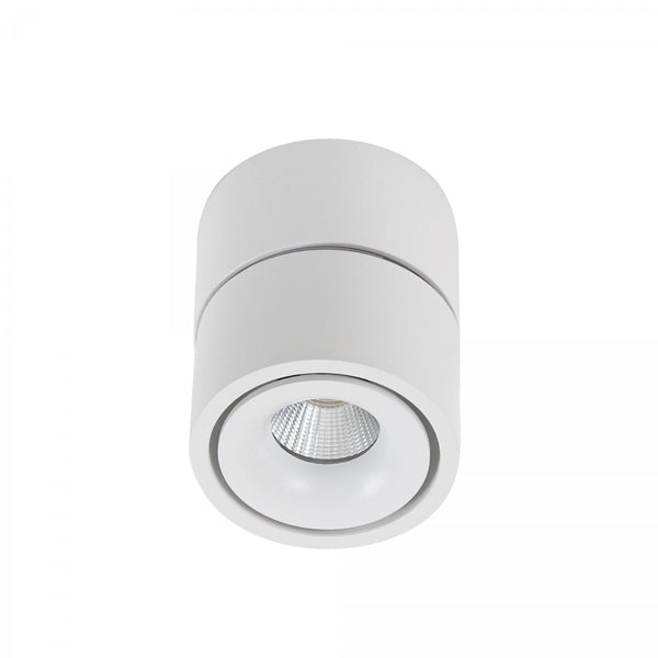 Ole 1 Wit Opbouwspot – Ronde Dimbare LED Plafond- en Wandspot 9,4W Warm Wit