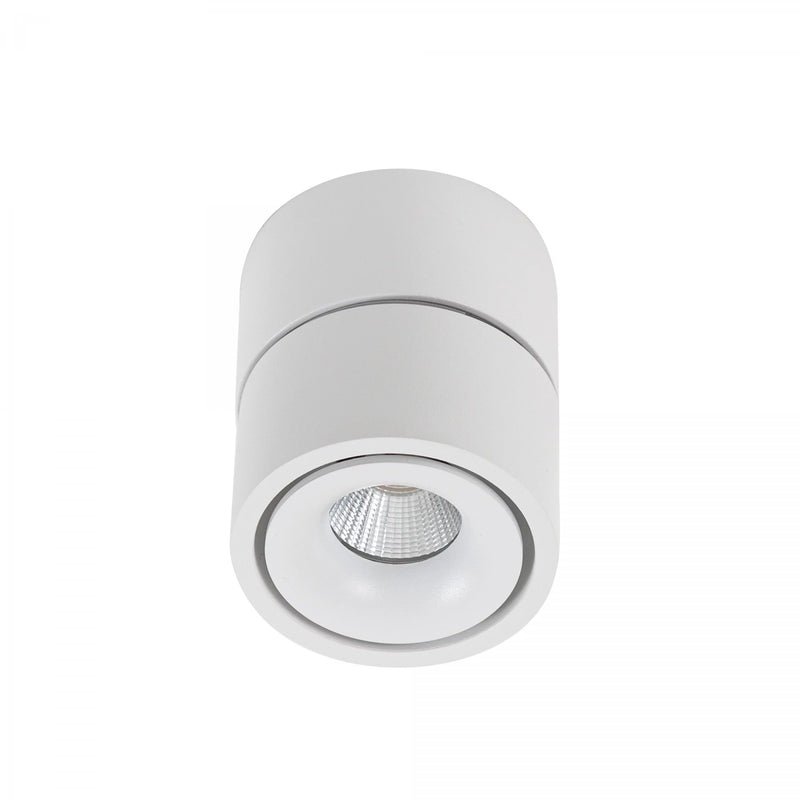 Ole 1 Wit Opbouwspot – Ronde Dimbare LED Plafond- en Wandspot 9,4W Warm Wit