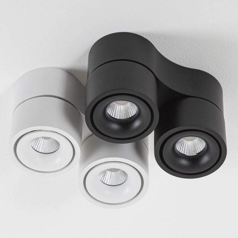 Ole 2 Wit Opbouwspot – Ronde Dimbare LED Plafond- en Wandspot 2x 9,4W Warm Wit