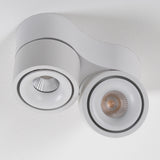 Ole 2 Wit Opbouwspot – Ronde Dimbare LED Plafond- en Wandspot 2x 9,4W Warm Wit