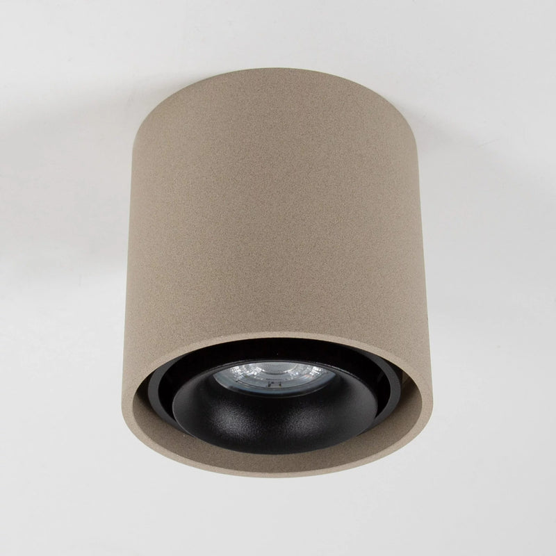 Oliver Opbouwspot Rond Champagne – Aluminium Plafondspot met GU10 LED Fitting
