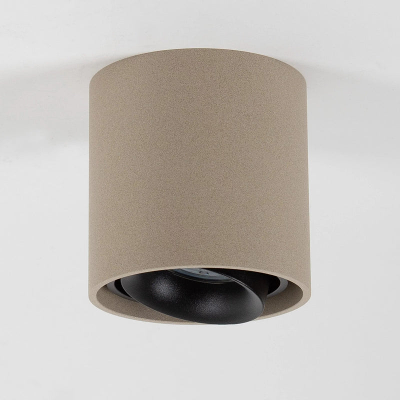 Oliver Opbouwspot Rond Champagne – Aluminium Plafondspot met GU10 LED Fitting