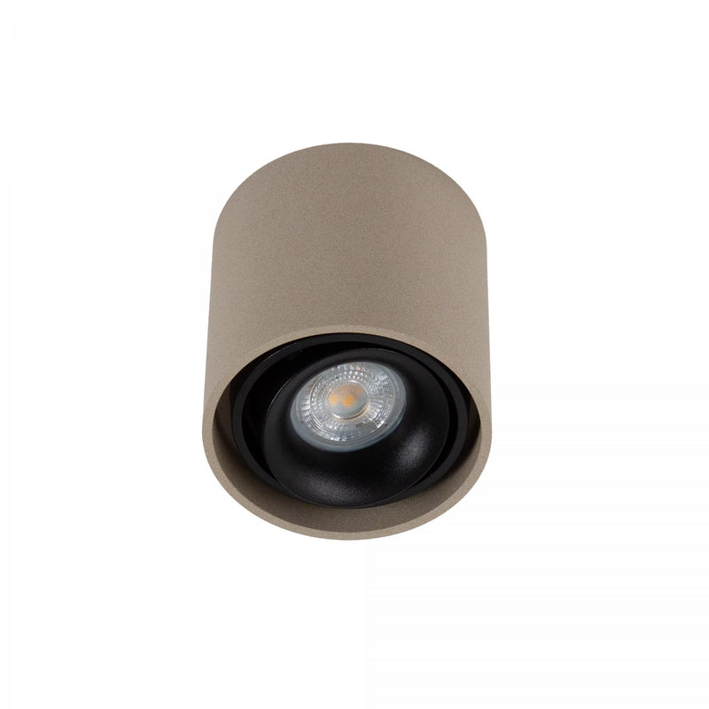 Oliver Opbouwspot Rond Champagne – Aluminium Plafondspot met GU10 LED Fitting