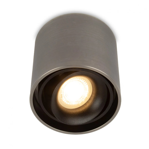 Oliver Opbouwspot Rond Gun Metal – Aluminium Plafondspot met GU10 LED Fitting