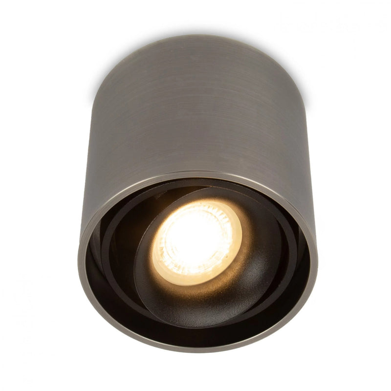 Oliver Opbouwspot Rond Gun Metal – Aluminium Plafondspot met GU10 LED Fitting