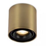 Oliver Opbouwspot Rond Messing – Aluminium Plafondspot met GU10 LED Fitting