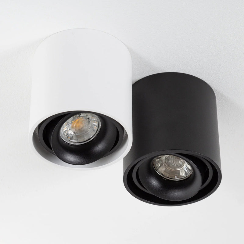 Oliver Opbouwspot Rond Wit – Aluminium Plafondspot met GU10 LED Fitting