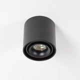 Oliver Opbouwspot Rond Zwart – Aluminium Plafondspot met GU10 LED Fitting
