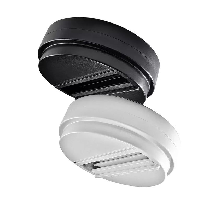 Opbouw Adapter 3-Fase Railspot – Wit/Zwart | Ø32x110mm