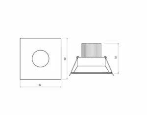 Origin-V Inbouwspot – Wit of Geschuurd Staal – 2700K LED