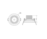 Origin-V Kardanspot Inbouwspot – Wit of Geschuurd Staal – 2700K