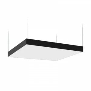 Panorma 1200 LED Pendel – Vierkant 120x120cm, 26.000 Lumen, Wit/Zwart