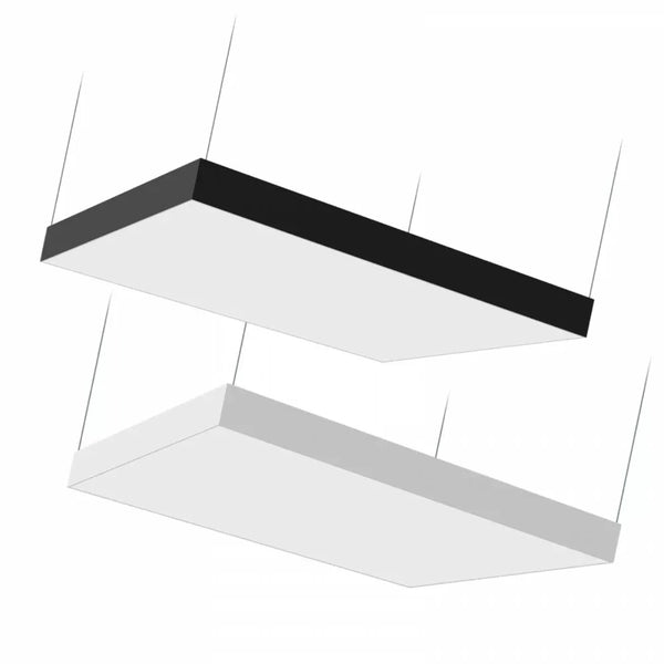 Panorma 1200 LED Pendel – Vierkant 120x120cm, 26.000 Lumen, Wit/Zwart