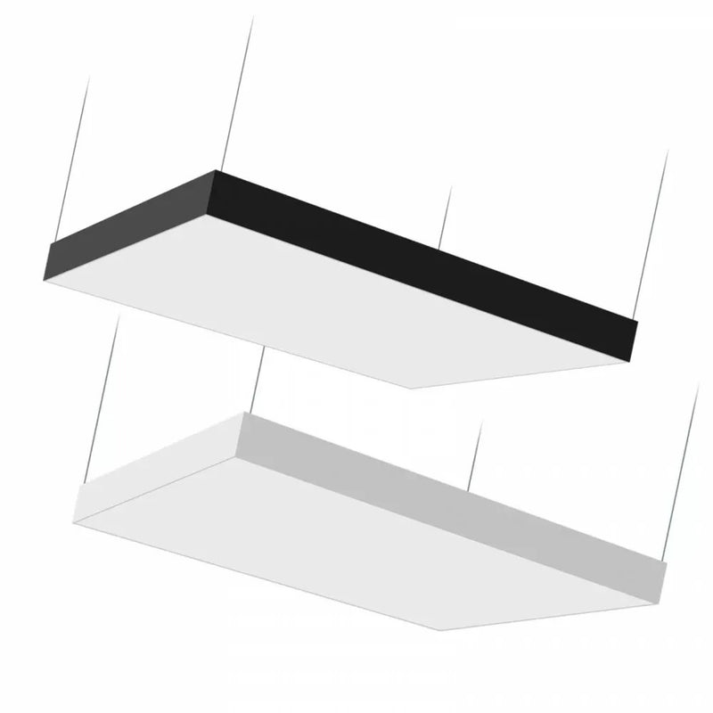 Panorma 1200 LED Pendel – Vierkant 120x120cm, 26.000 Lumen, Wit/Zwart