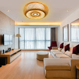 LumaBambu: Moderne Bamboe Plafondlamp Flush-Mount