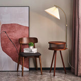 Scandinavische Houten Driepoot Vloerlamp