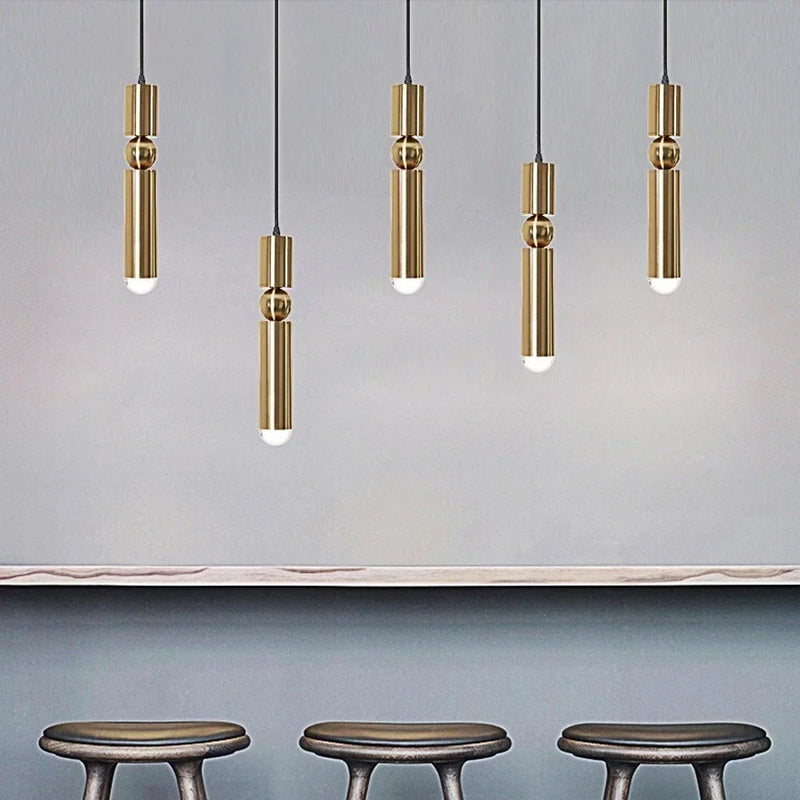 Luxe Aurea Gouden Hanglamp – Elegante Minimalistische LED Plafondlamp