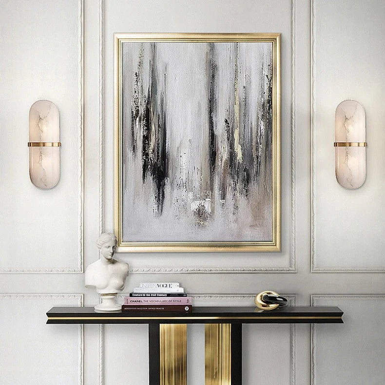 Luxe Marmeren Wandlamp – Stijlvolle Verlichting met Elegant Design