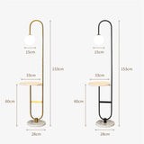 Nordic Luxe Vloerlamp met Marmeren Bijzettafel