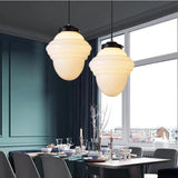 LUMORIA Mid-Century Art Deco Hanglamp – Vintage Elegantie met Melkwit Glas