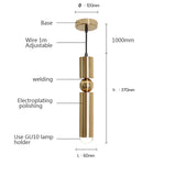 Luxe Aurea Gouden Hanglamp – Elegante Minimalistische LED Plafondlamp