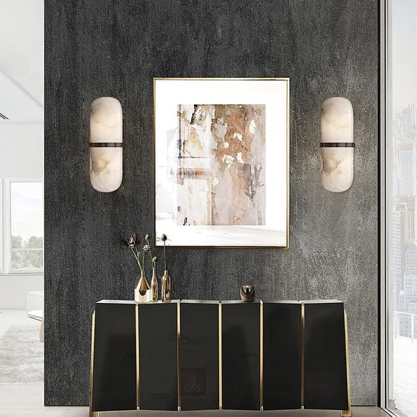 Luxe Marmeren Wandlamp – Stijlvolle Verlichting met Elegant Design