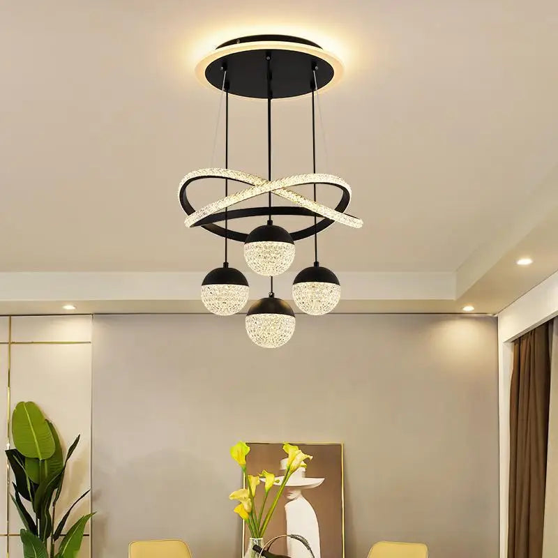 LumaCrest LED Hanglamp – Moderne Art Deco Sfeer voor Eetkamer en Woonruimte