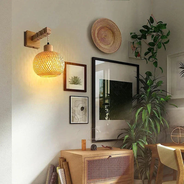 BAMBULUX Bamboe Wandlamp