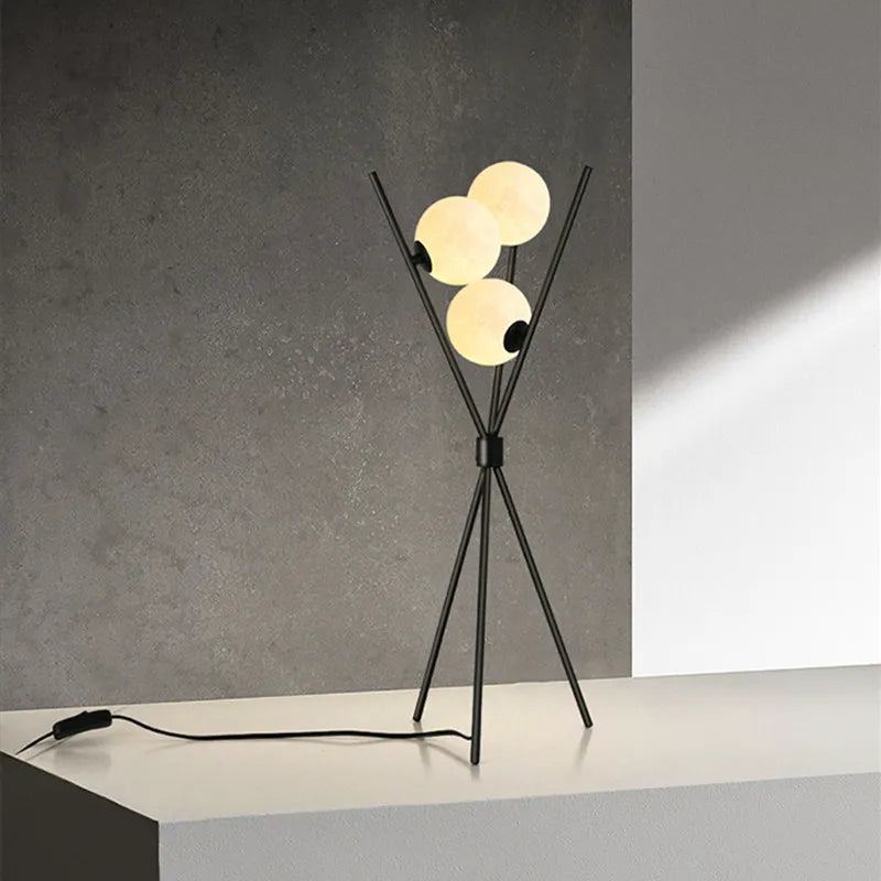 LunaGlow 3D Maan Vloerlamp – Elegante LED Tripod Lamp voor Woonkamer, Slaapkamer & Studieruimte