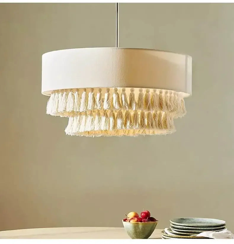 SabiGlow – Boheemse Wabi Sabi Stoffen Hanglamp