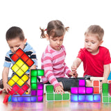 PixelGlow DIY Retro Game Lamp – Unieke Nachtlamp met Tetris Design