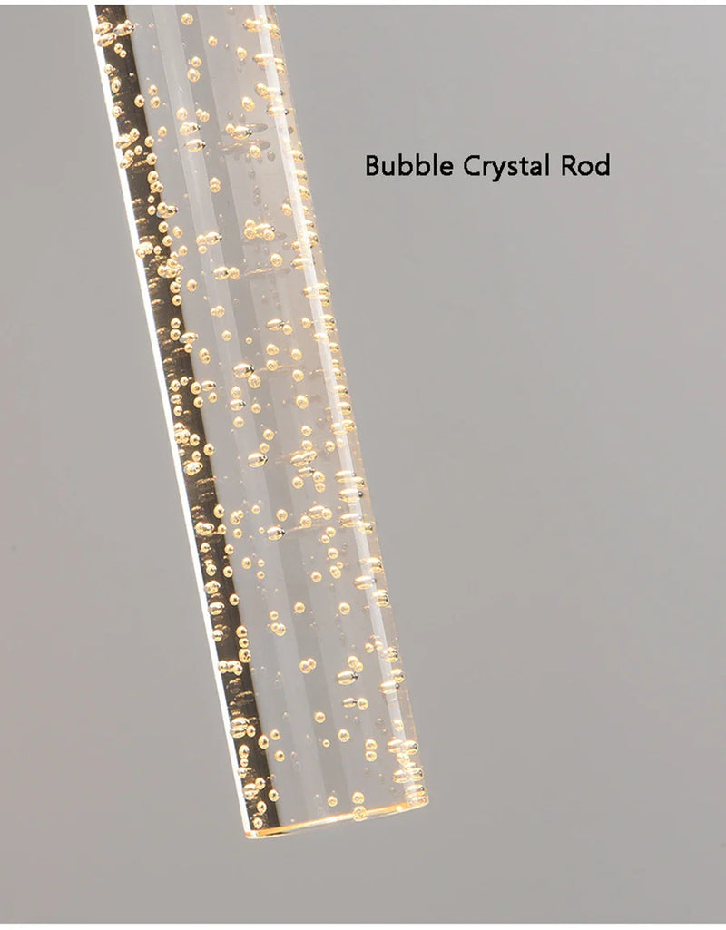 LumiGlas – Luxe LED Wandlamp met Kristal Bubbelstaaf