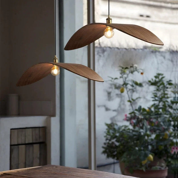 Vintage Wabi-Sabi Houten Hanglamp