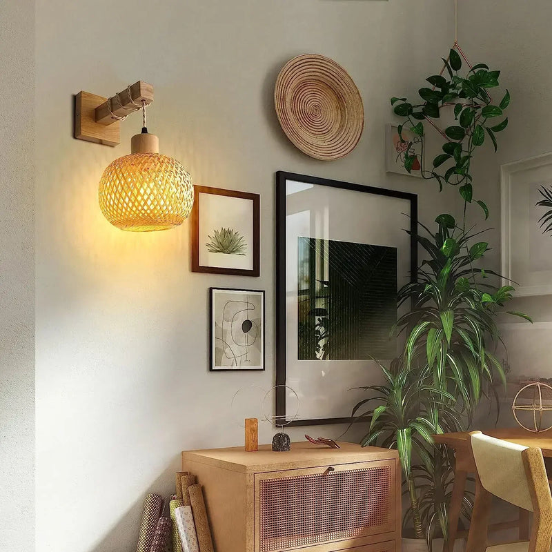 BAMBULUX Bamboe Wandlamp