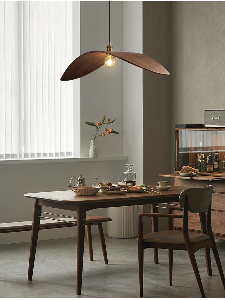 Vintage Wabi-Sabi Houten Hanglamp