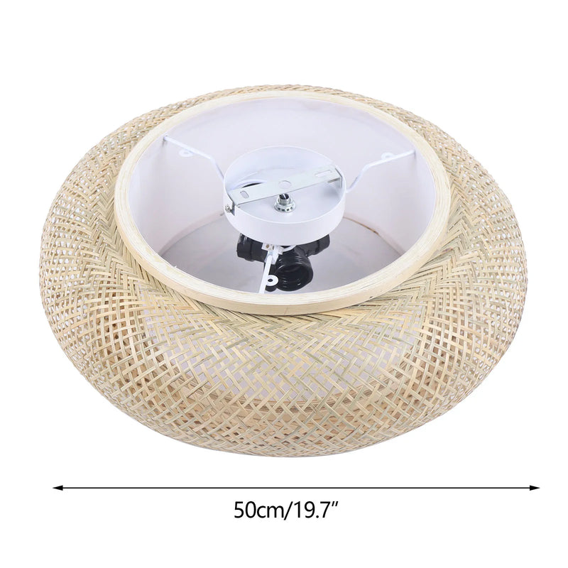 LumaBambu: Moderne Bamboe Plafondlamp Flush-Mount