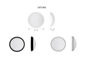 Saturn E27 Wand- en Plafondlamp IP54 – Opaal Ø335mm