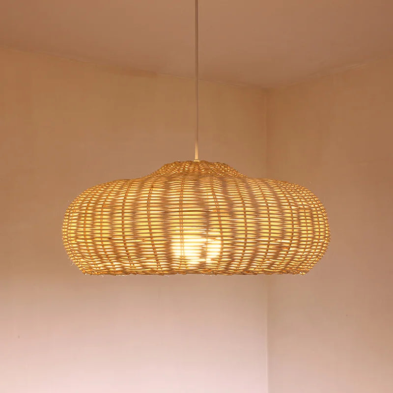 Bohemian Wicker Pendant Light