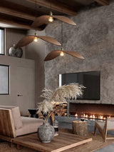 Vintage Wabi-Sabi Houten Hanglamp