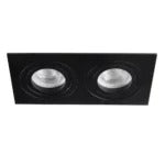 Seidy Dubbele Inbouwspot Aluminium Wit/Zwart/Geborsteld 170x90mm