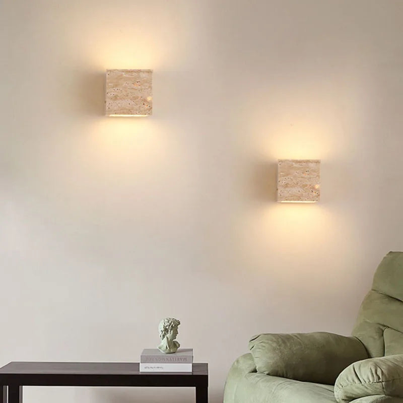 Luxe Marmeren Wandlamp – Stijlvolle LED Verlichting