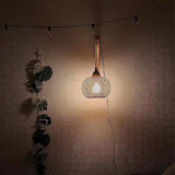 NaturLume Bamboe Wandlantaarn – Handgeweven Rotan Wandlamp met E27 Fitting