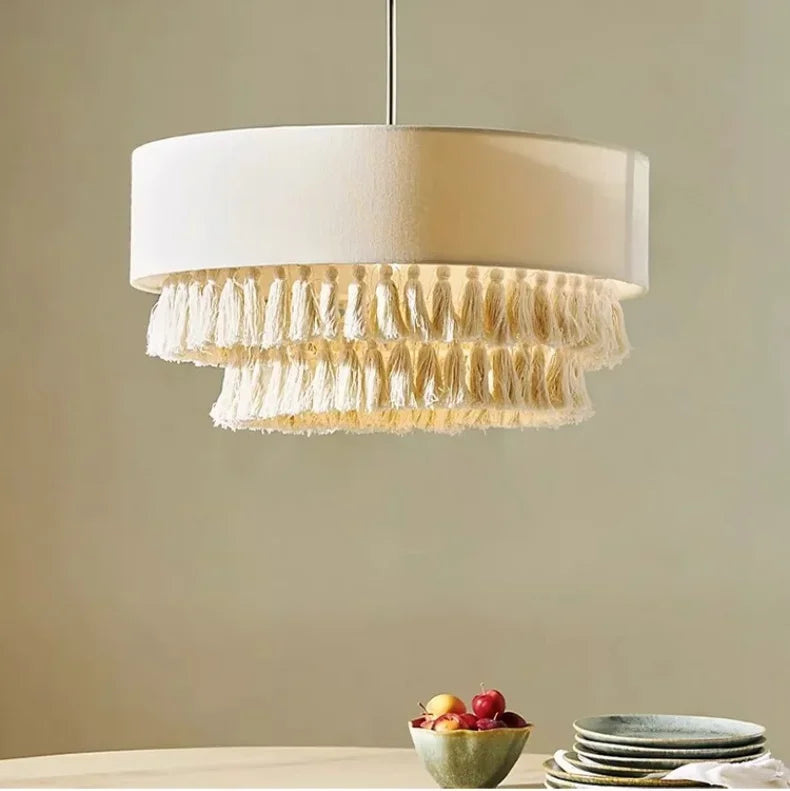 SabiGlow – Boheemse Wabi Sabi Stoffen Hanglamp