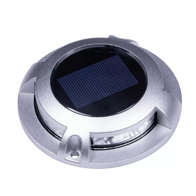 Solar Decklight RVS – Opbouw Vloerspot LED 8x Super Bright IP44