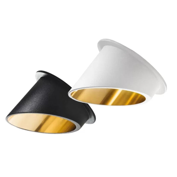 Spag C Inbouwspot Rond Wit/Zwart Goud Binnenrand 50mm