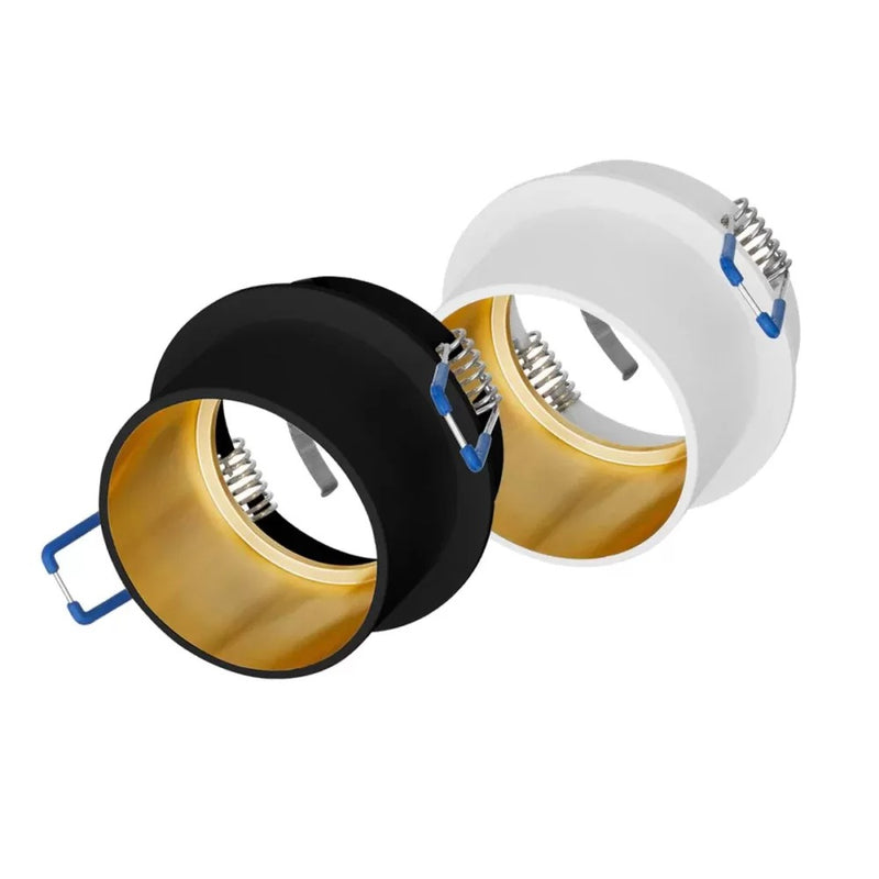 Spag S Inbouwspot Aluminium – Wit/Zwart met Gouden Binnenzijde