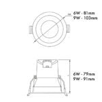 Spell Dimbare LED Inbouwspot 3000K Wit/Zwart IP44
