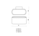 Squalla-Oval Wandlamp G9 Aluminium – Wit of Zwart, Brons Binnenzijde