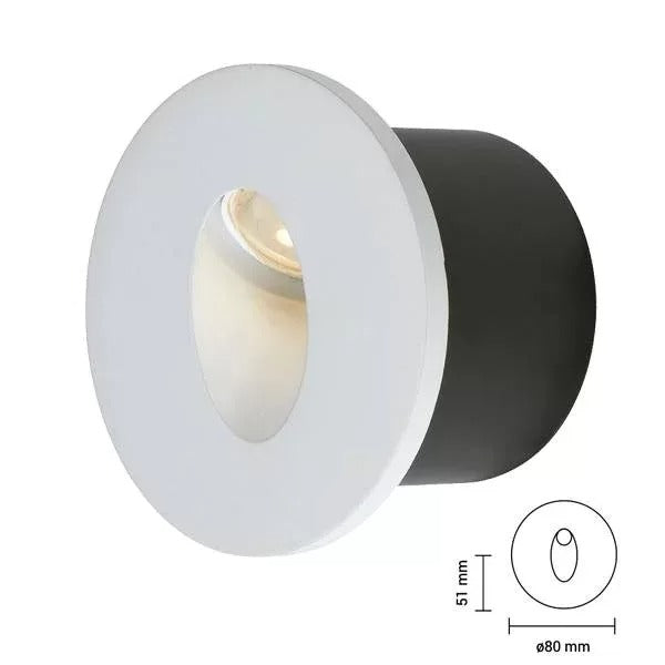 Step-Round LED Inbouw Wandlamp – Indirect Licht 3000K/4200K